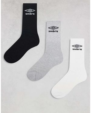 Umbro – 3er-pack crew-socken - Schwarz
