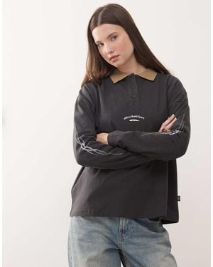 Quiksilver Mercury Standard Polo Long Sleeve Polo Shirt - Black
