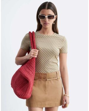 & Other Stories Relaxed T-shirt With Cap Sleeve - Red