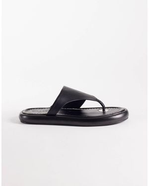 ASOS Fate Premium Flat Sandals With Toe Posts - Blue