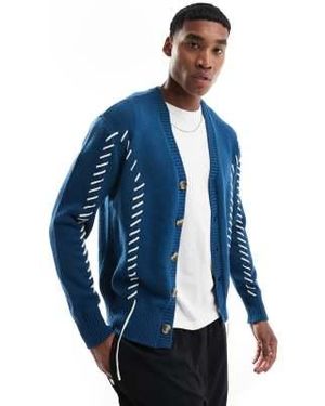 Native Youth Gilet décontracté avec laçage - sarcelle - Bleu