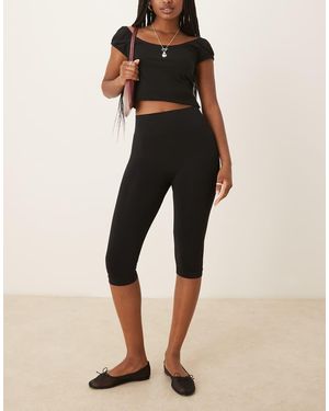 ASOS Pantalones Capri Negros Moldeadores Sin Costuras De - Neutro