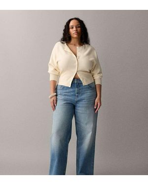 ASOS Asos Design Circular Design Collection Curve Wide Leg Dad Jeans - Blue