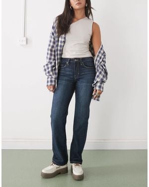 Weekday Laika Mid Waist Straight Leg Jeans - Blue