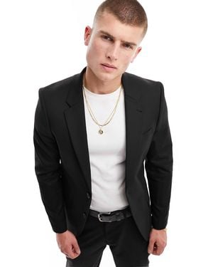 River Island Skinny Suit Jacket - Black