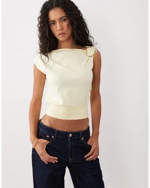 Miss Selfridge Off Shoulder Top - White