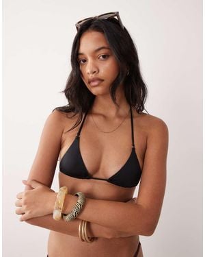 Cotton On Top Bikini A Triangolo Mini - Nero
