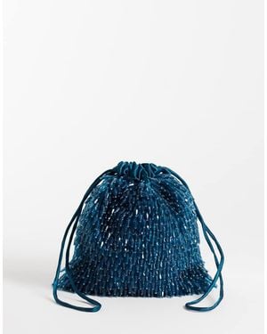 ASOS Bolsita De Cuentas En Verde Azulado