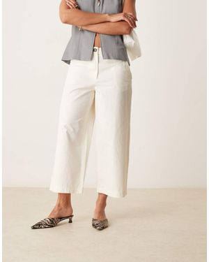 Jdy Cropped Wide Leg Trouser - Natural