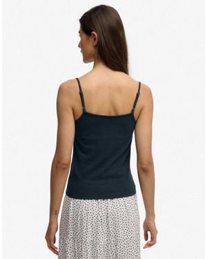 Superdry Athletic essentials gerafftes camisole-top - Blau
