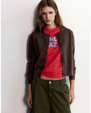 Pull&Bear Cardigan Regular Fit - Rosso