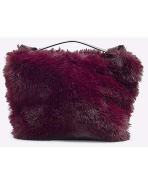River Island Faux Fur Shoulder Bag - Purple