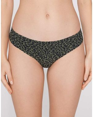 Tezenis Laser-Cut Microfibre Brazilian Briefs - Black