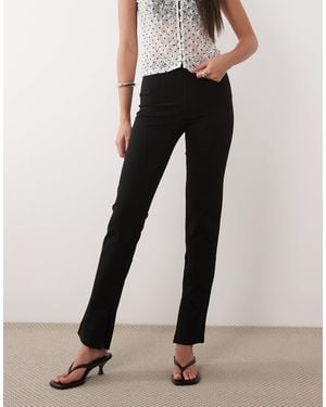 ASOS Premium Ponte Tailored Waistband Skinny legging With Zip Hem - Black