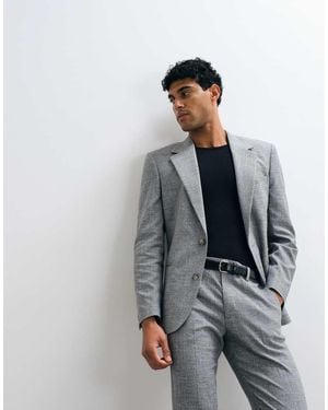 ASOS Chaqueta De Traje Gris Jaspeado Entallada