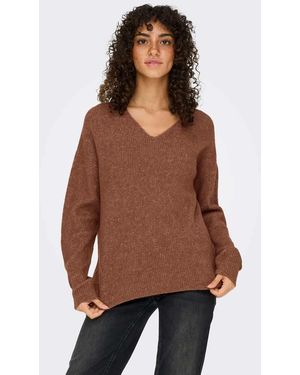 ONLY Knitted Pullover - Brown