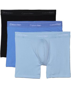 Calvin Klein – icon cotton stretch – 3er-pack eng geschnittene hüftslips - Blau