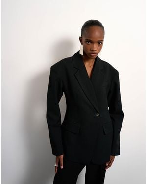 TOPSHOP – taillierter blazer - Schwarz