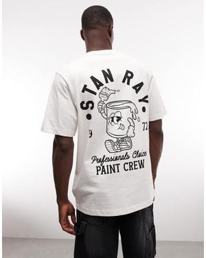 Stan Ray Camiseta Blanca De Manga Corta Con Estampado Gráfico En La Espalda De - Blanco