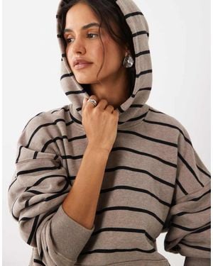 Abercrombie & Fitch Pull On Boxy Hoodie - Brown