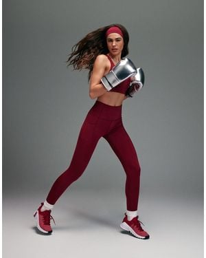 4505 Active Waist Snatching High Rise Gym Legging - Red