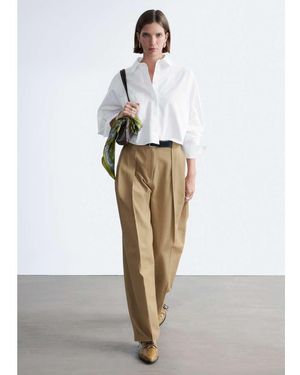 & Other Stories Cropped Boxy Shirt - White