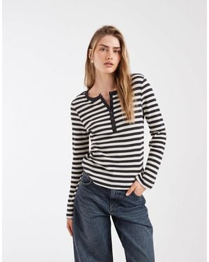 Levi's – rooney – henley-pullover - Schwarz
