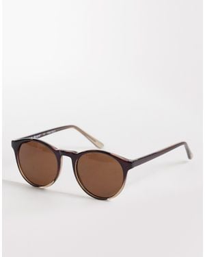 A.J. Morgan Grad School Round Sunglasses - Natural