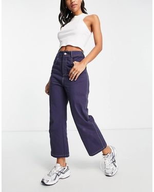 Amy Lynn Cropped Dad Jeans - Blue