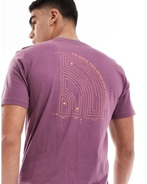 The North Face Brand Proud T-shirt With Back Graphic - Purple