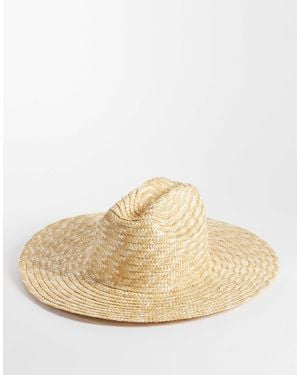South Beach Wide Brim Straw Cowboy Hat - Natural