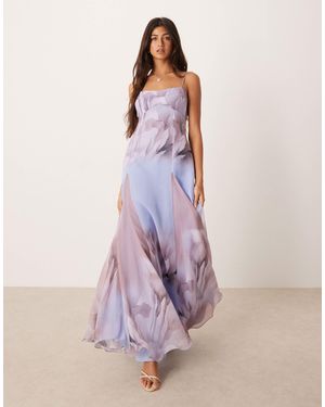 ASOS – chiffon-maxikleid - Pink