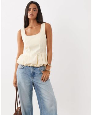 ASOS Scoop Neck Peplum Cami - Blue