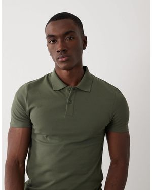ASOS Muscle Fit Pique Polo - Green