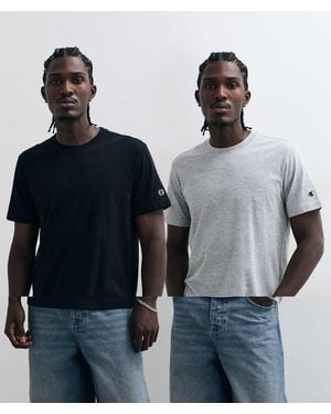 Champion Core Heritage 2-Pack T-Shirt - Blauw