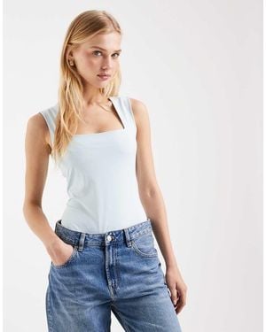 New Look Square Neck Bodysuit - Blue