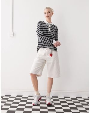Monki Utility Jorts - White