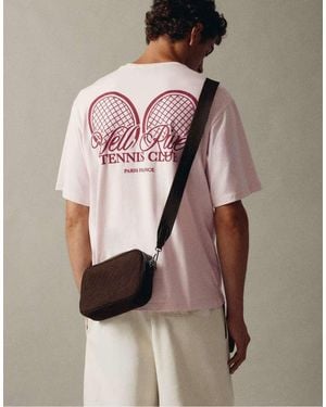Pull&Bear Tennis Club Graphic T-shirt - Pink