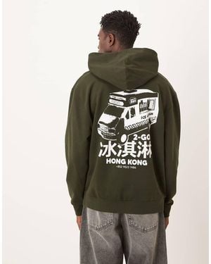 ASOS Hoodie With Souvenir Van Back Print - Grey