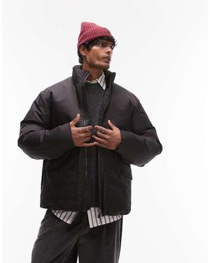 ARKET Down Clean Padding Jacket With Zip Front And Front Flap Pockets - Black