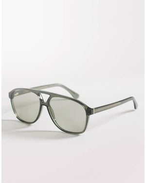 & Other Stories Retro Aviator Sunglasses - Green