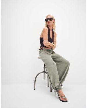 Motel Brizid Balloon Cuffed Trouser - White