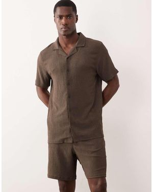 New Look Crinkle Shorts - Brown