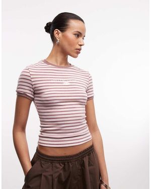 Daisy Street Camiseta A Con Diseño Encogido Y Detalle De Gráfico De - Rojo