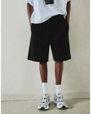 Bershka Loose-Fitting Bermuda Shorts - White