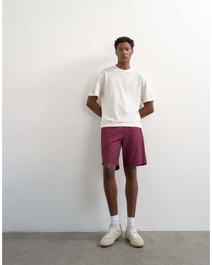 TOPMAN Leopard Jacquard Short - White