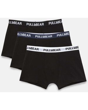 Pull&Bear 3-Pack Of Boxers - Black