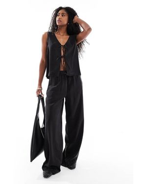 Vero Moda Fluid Wide Leg Trouser Co-ord - Black
