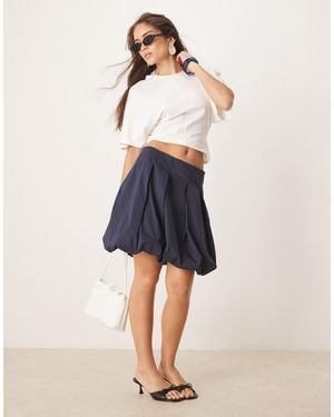 Jdy Mini Rok Met Bolle Zoom - Blauw