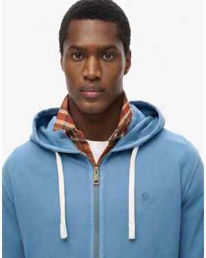 Superdry Essential - sweat à capuche classique avec fermeture éclair - wedgewood - Bleu